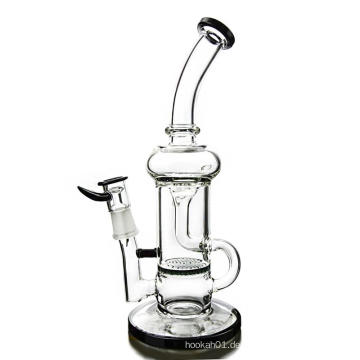 Bent Neck Hookah Glas Rauchende Wasserpfeifen mit Klein Recycler (ES-GB-342)